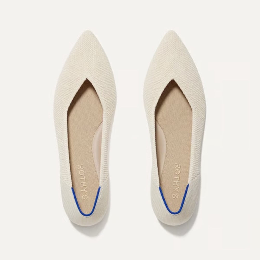NWT! Rothy's The Point II white sands sz 5